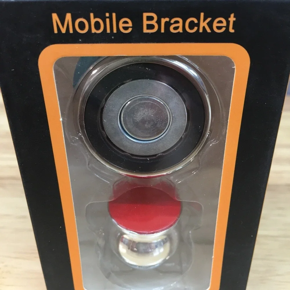 Universal Magnetic Mobile Bracket 360 Rotation Car Dash Mt Phone Holder Silver